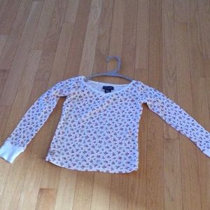 White Rose Ribbed Top